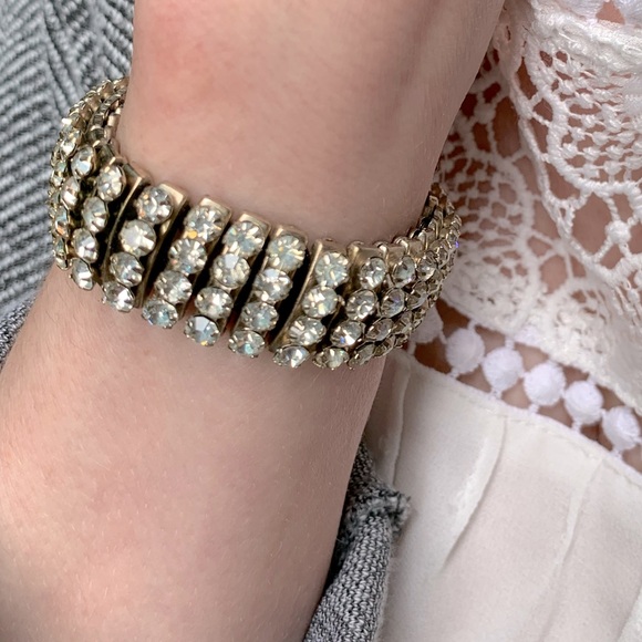 Vintage rhinestone bracelet. Circa 1960s - Picture 5 of 6